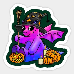 Bi Halloween Dragon Sticker